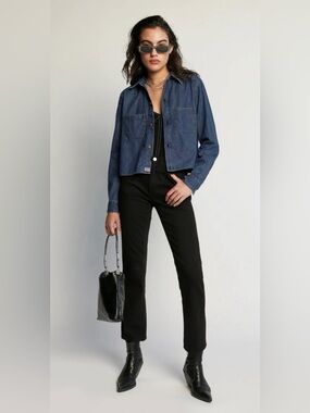 Daily Blue Burn Straight Leg Ankle Length in Infinity
